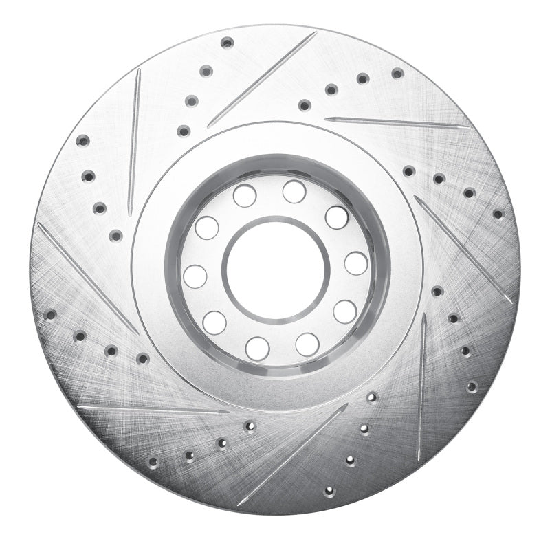 R1 Concepts R1 02-05 Volkswagen Passat (USA/Canada) Front Right Drilled & Slotted Silver Brake Rotor