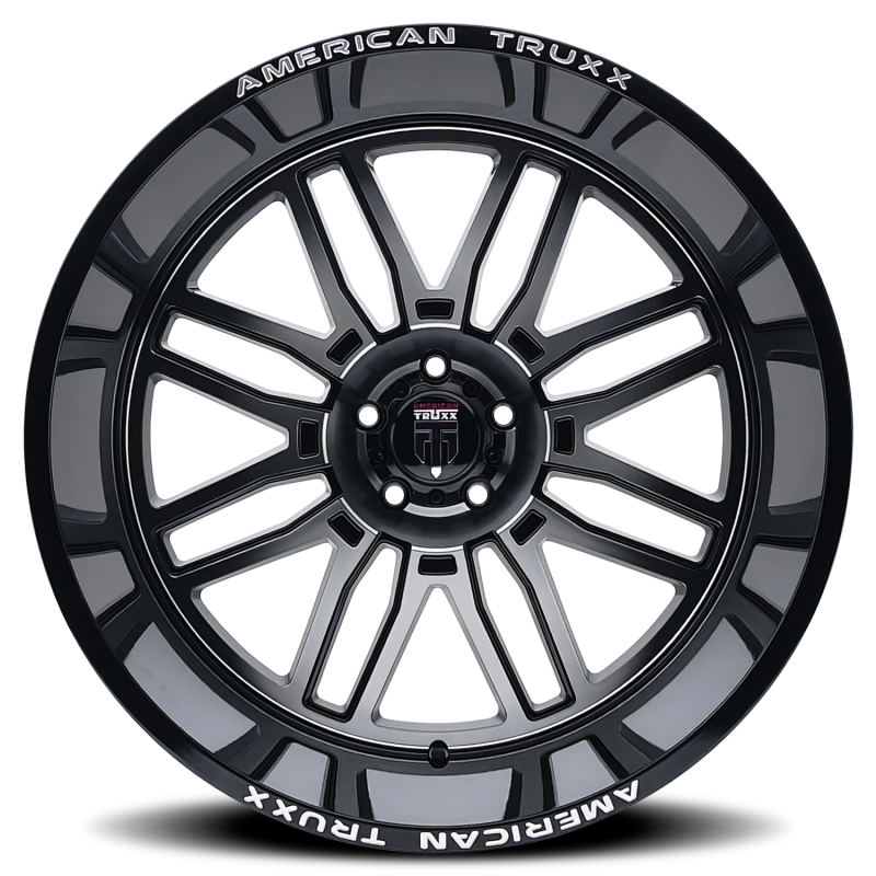 American Truxx AT1915 Restless 24x14 / 8x165.1 BP / -76mm Offset / 125.2mm Hub Gloss Blk Mill Wheel