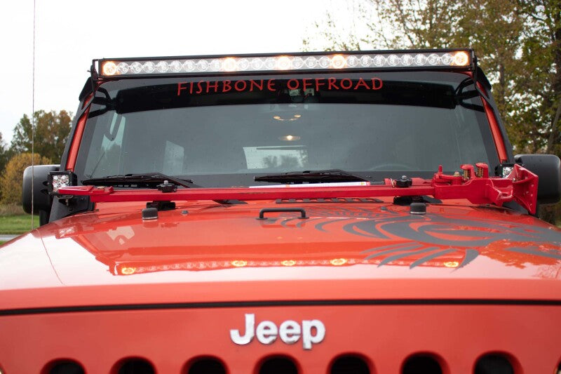 Fishbone Offroad Hood Mounted Hi-Lift Jack Mount JK/JL/JT
