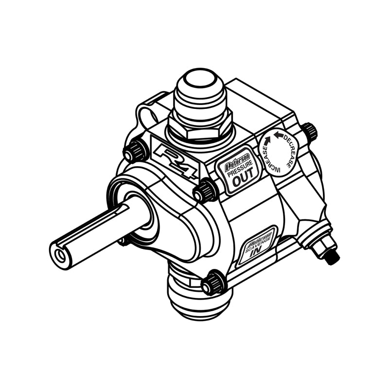 Peterson Fluid Systems R4 1-Stage Oil Pump - Left Side Mount - Rear Drive