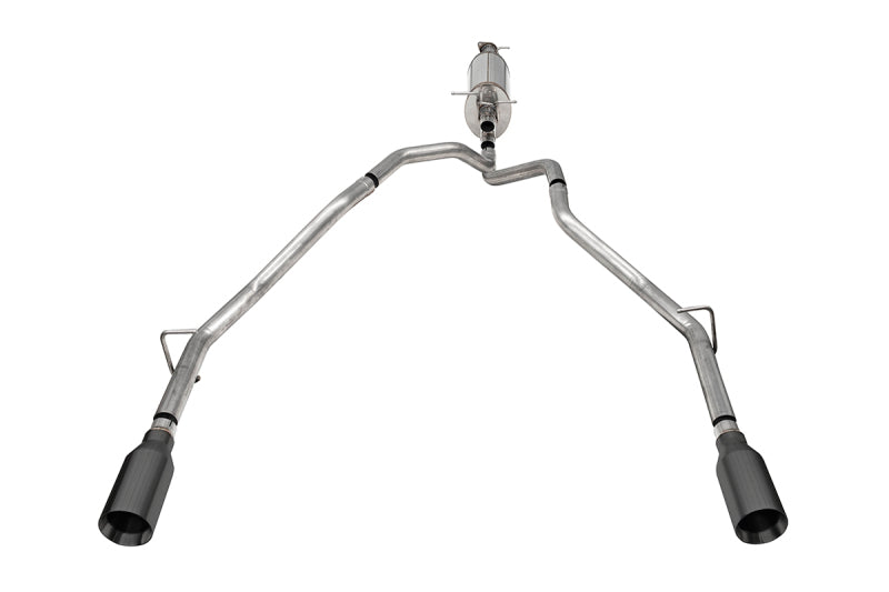 CORSA Performance Corsa 25-26 Ram 2.5in Stainless Steel Sport Cat-back, Dual Rear Exit 5.0in Gunmetal Tip