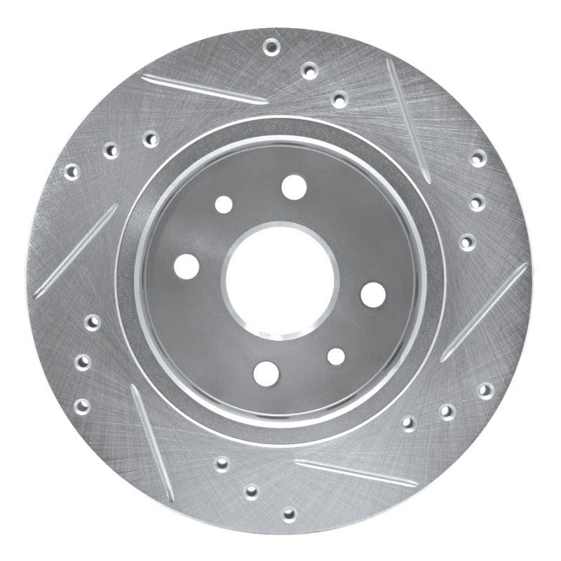 R1 Concepts R1 01-03 Kia SEPHIA Front Left Drilled & Slotted Silver Brake Rotor