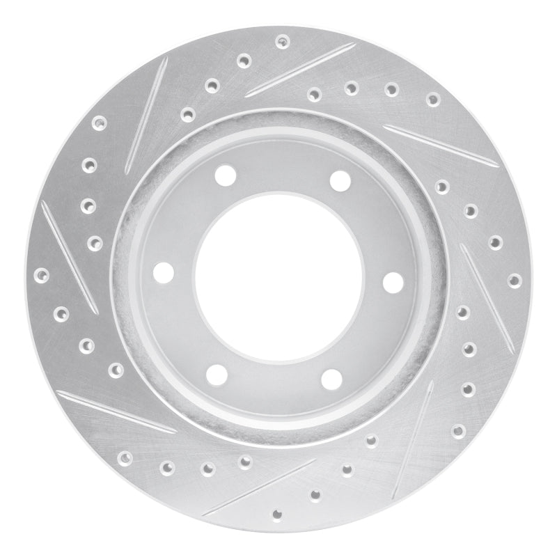 R1 Concepts R1 01-04 Honda Passport Front Right Drilled & Slotted Silver Brake Rotor