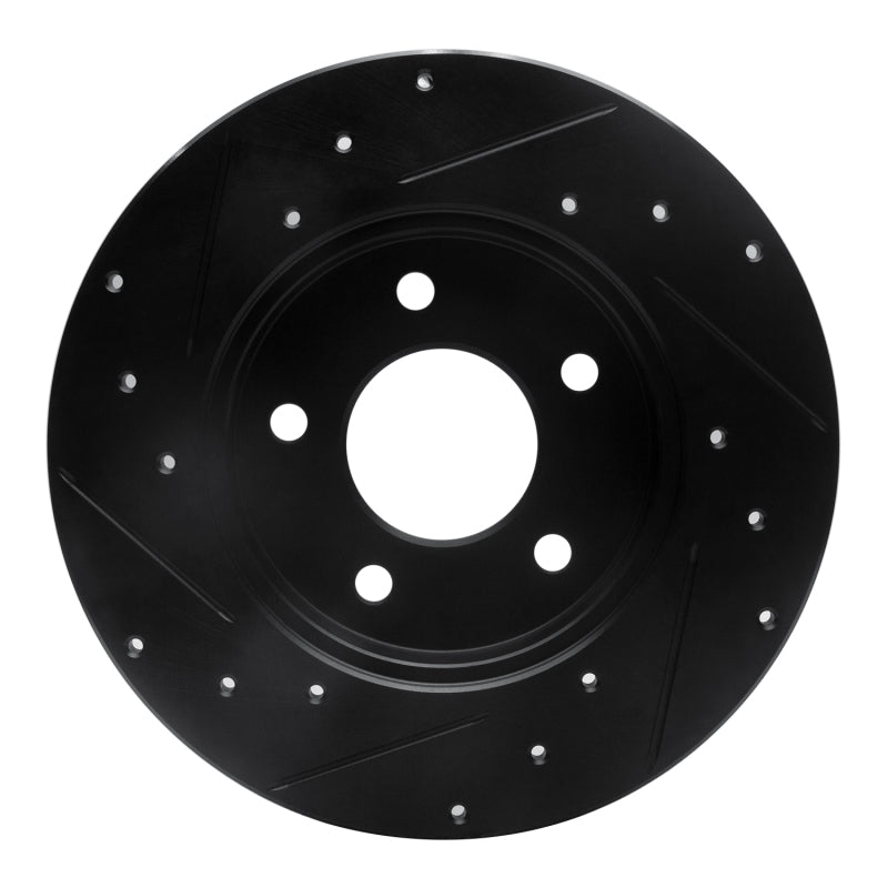 R1 Concepts R1 92-05 Buick Park Avenue Rear Right Drilled & Slotted Black Brake Rotor