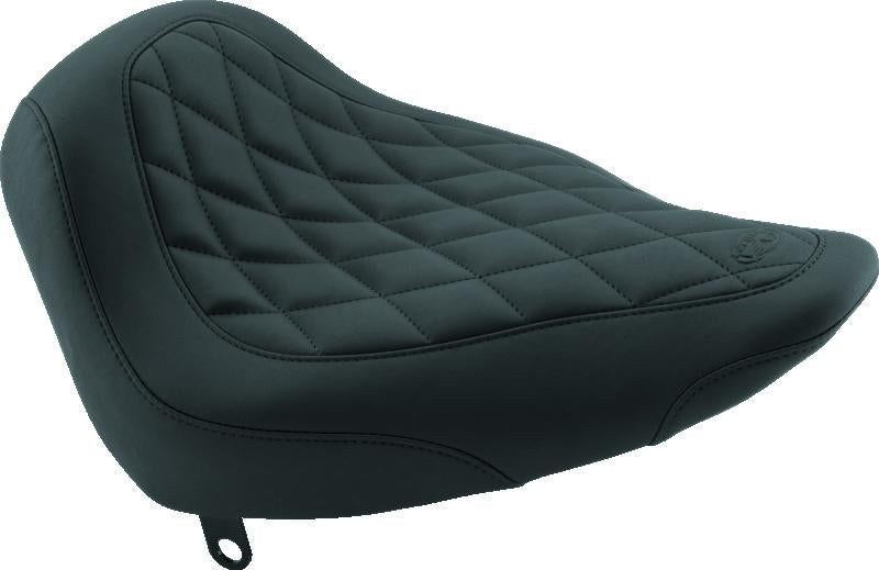 Mustang Motorcycle Mustang 84-06 Harley Standard Rear Tire Wide Tripper Solo Seat Diamond Stitch - Black