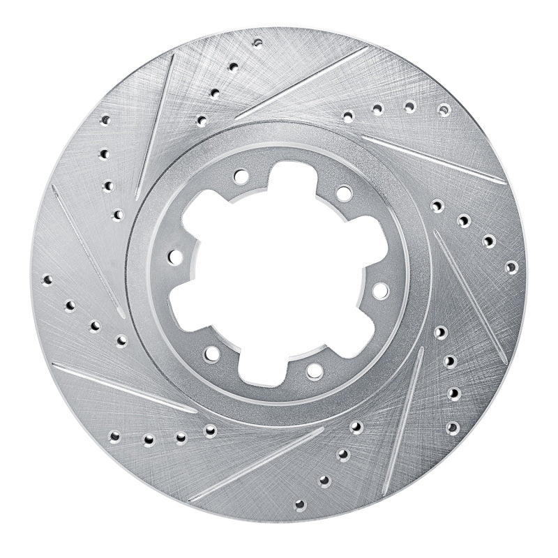 R1 Concepts R1 98-04 Infiniti QX4 Front Left Drilled & Slotted Silver Brake Rotor