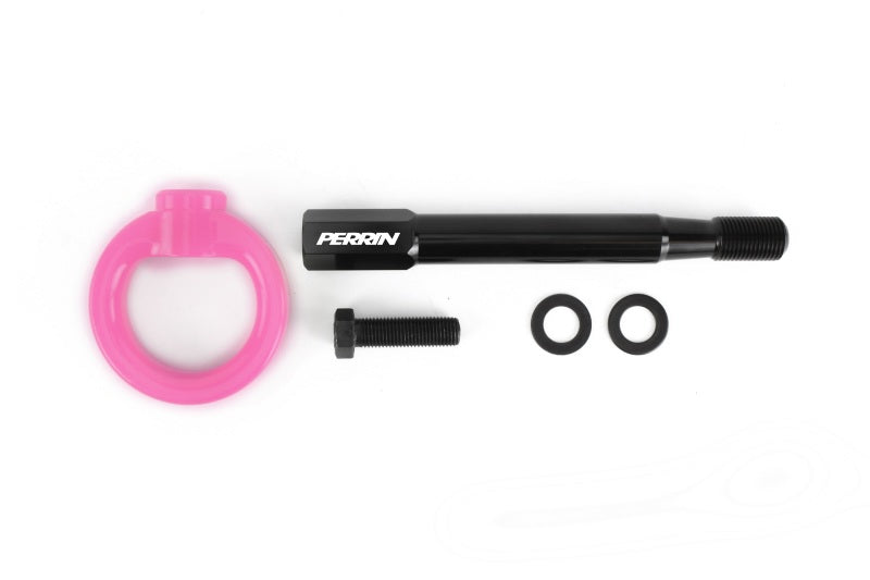 Perrin Performance PERRIN 08-14 Subaru WRX/STI (Sedan) / 20-25 Outback All Models Tow Hook Kit (Rear) - Hyper Pink