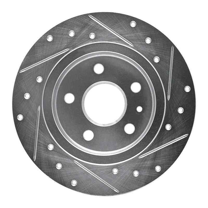 R1 Concepts R1 16-23 Chevrolet BOLT EV Rear Left Drilled & Slotted Silver Brake Rotor