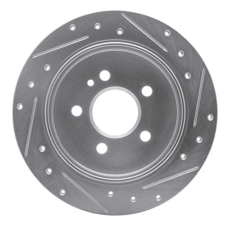 R1 Concepts R1 98-05 Mercedes-Benz ML350 Rear Left Drilled & Slotted Silver Brake Rotor