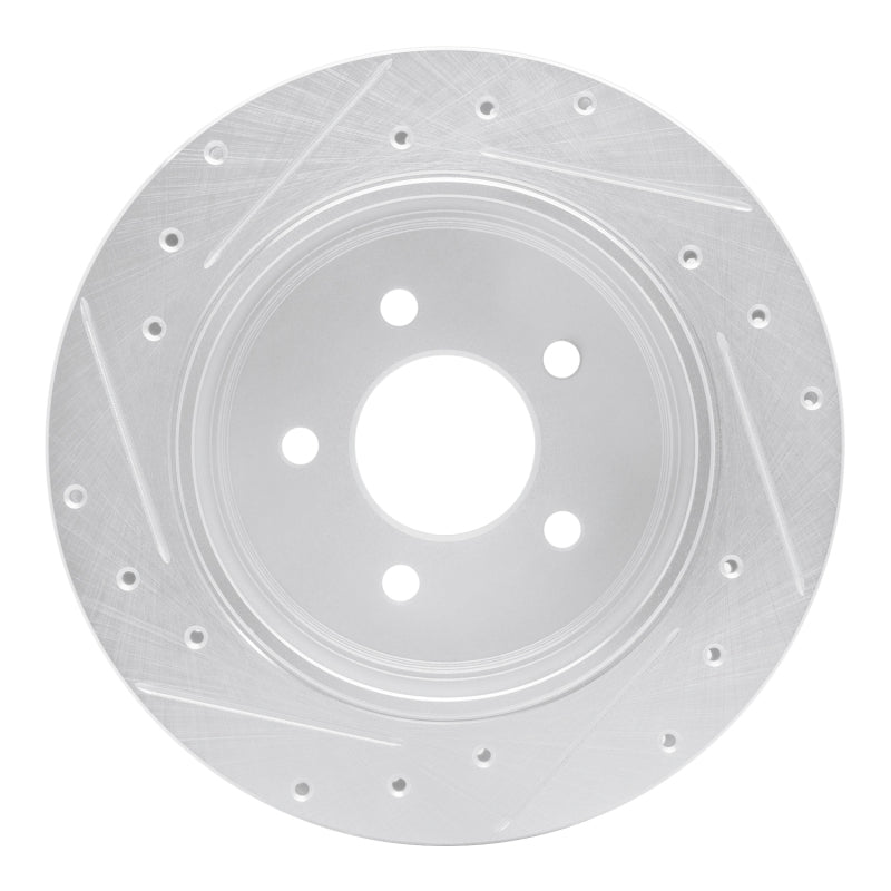 R1 Concepts R1 10-11 Ford Ranger (USA/Canada) Rear Right Drilled & Slotted Silver Brake Rotor