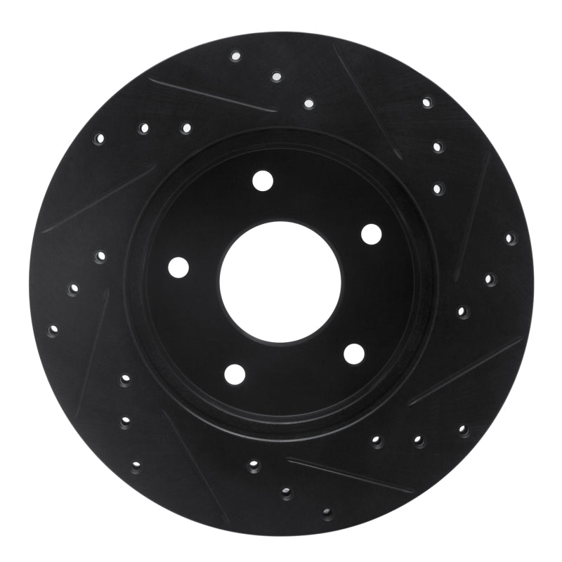 R1 Concepts R1 78-81 Pontiac Firebird Rear Left Drilled & Slotted Black Brake Rotor