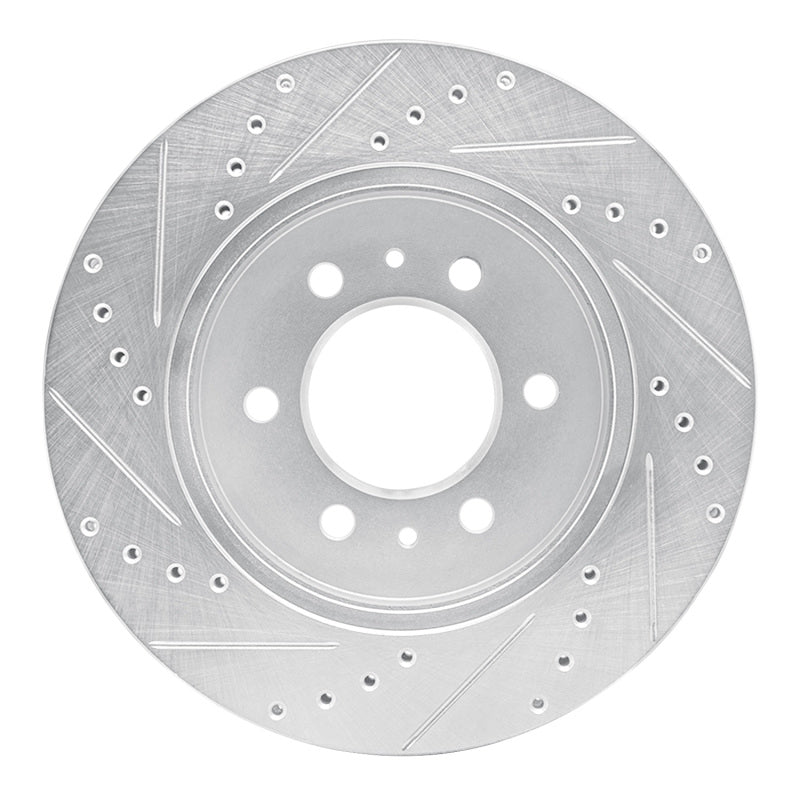 R1 Concepts R1 09-09 Ford F-150 RWD Front Right Drilled & Slotted Silver Brake Rotor