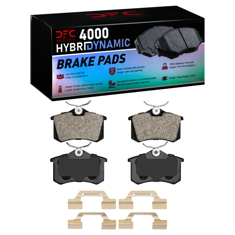 DFC 03-06 Volkswagen Jetta Sedan/Golf R/Golf Rear 4000 HybriDynamic Brake Pads and Hardware Kit