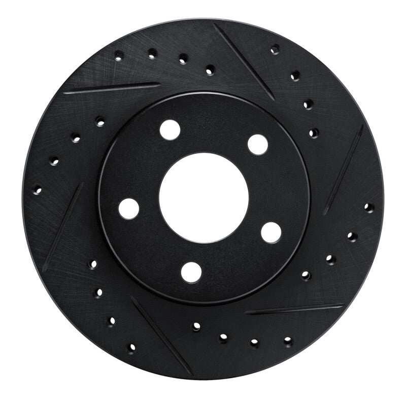 R1 Concepts R1 82-84 Buick SKYHAWK Front Right Drilled & Slotted Black Brake Rotor