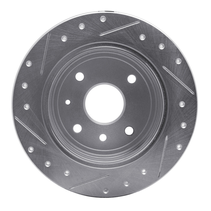 R1 Concepts R1 04-10 Chevrolet Epica (Mexico) Rear Right Drilled & Slotted Silver Brake Rotor