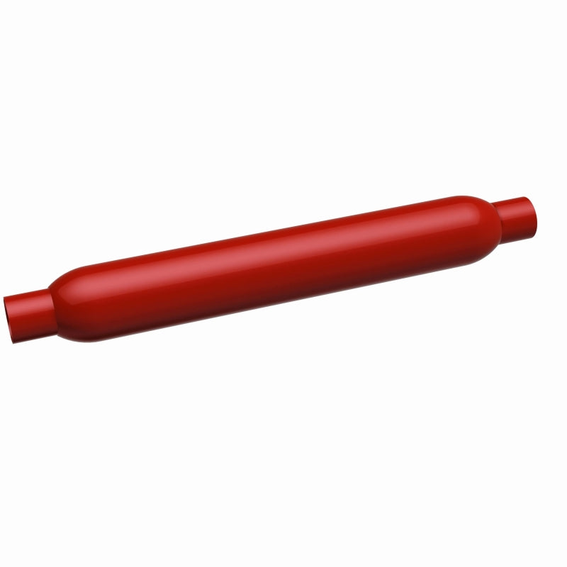 MagnaFlow Muffler Red Pack Series Glasspack 3.5in Rd 18in Body Length 2.25in/2.25in Inlet/Outlet