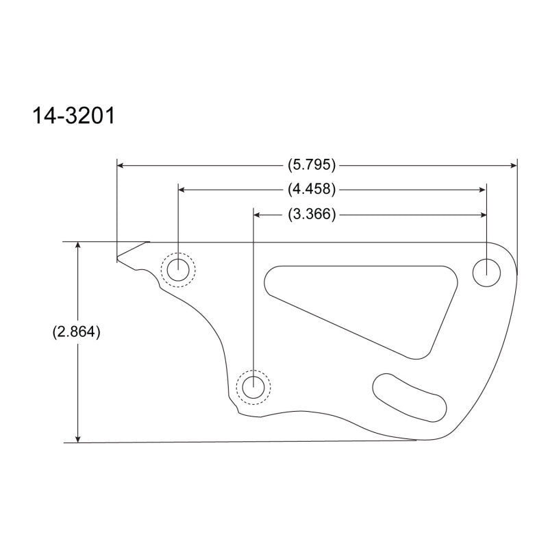 Peterson Fluid Systems Ford Small Block Mount Blade - Right Side