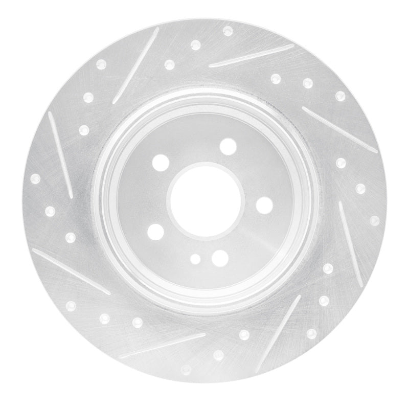 R1 Concepts R1 00-05 Mercedes-Benz ML55 AMG Rear Right Drilled & Slotted Silver Brake Rotor