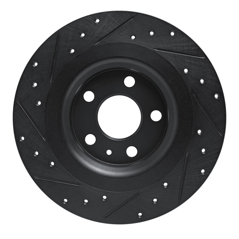 R1 Concepts R1 -25 Volvo XC40 Rear Right Drilled & Slotted Black Brake Rotor