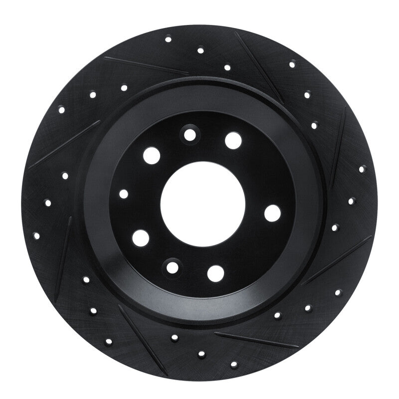 R1 Concepts R1 13-25 Mazda CX-30 Rear Right Drilled & Slotted Black Brake Rotor