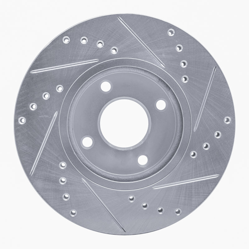 R1 Concepts R1 14-23 Ford Fiesta (USA/Canada) Front Left Drilled & Slotted Silver Brake Rotor