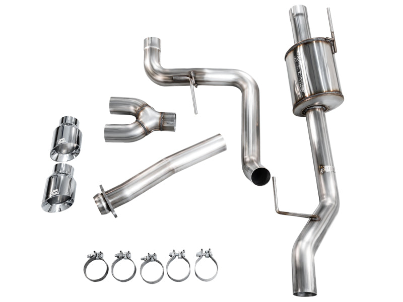 AWE Tuning 21-25 Ford F150 (14th Gen Reg Cab) Cat-Back Exhaust - 4.5in Dual Side Exit Chrome Tips