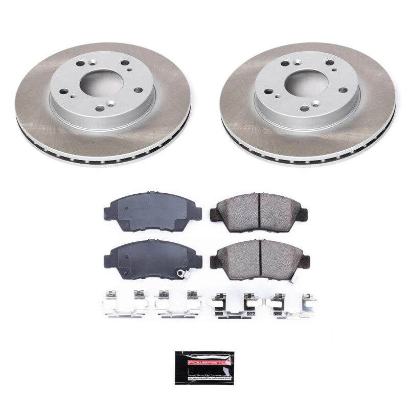 PowerStop Power Stop 04-05 Honda Civic Front Semi-Coated Rotor Kit