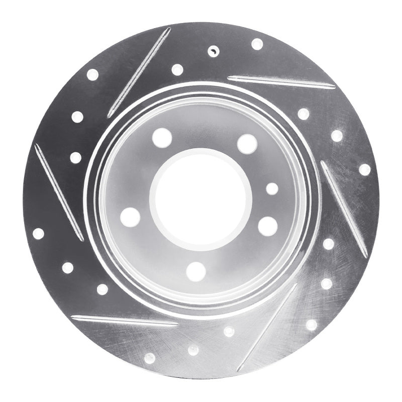 R1 Concepts R1 78-81 BMW 733I Rear Right Drilled & Slotted Silver Brake Rotor