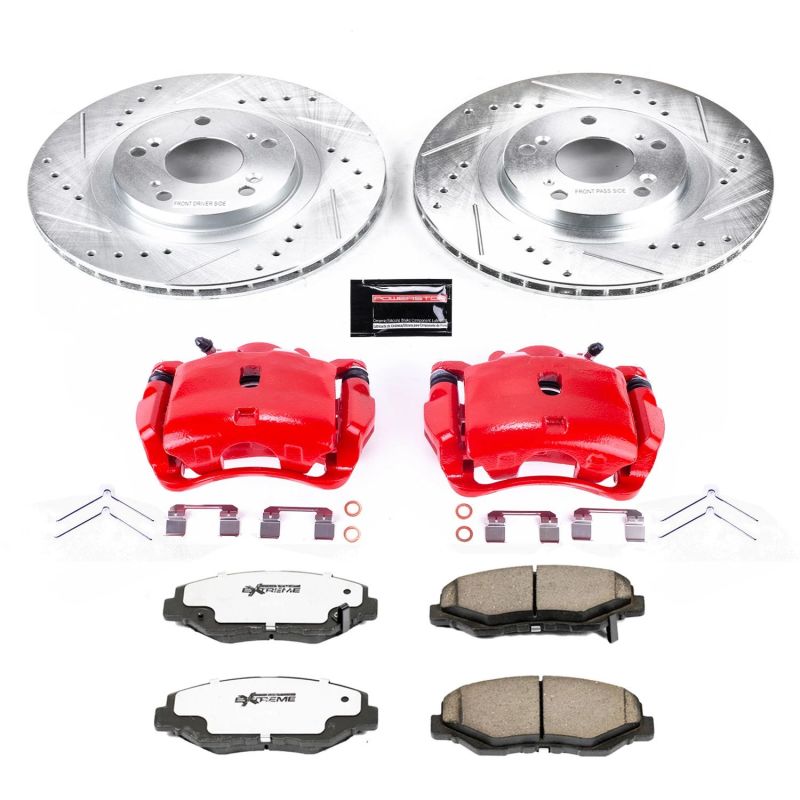PowerStop Power Stop 12-15 Honda Civic Front Z26 Street Warrior Brake Kit w/Calipers