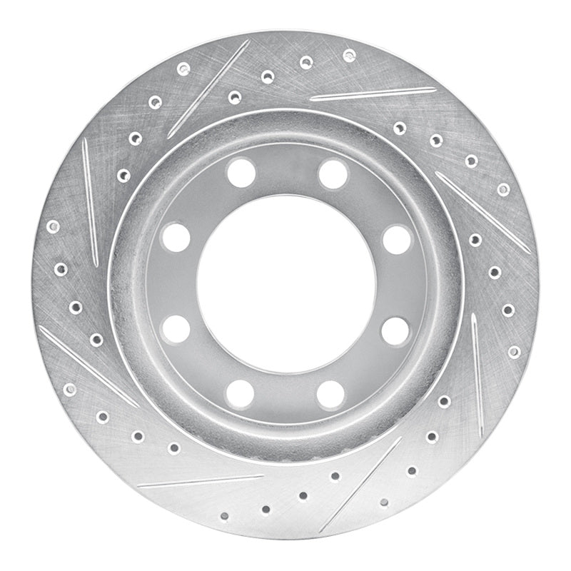 R1 Concepts R1 89-93 Dodge W350 Front Right Drilled & Slotted Silver Brake Rotor