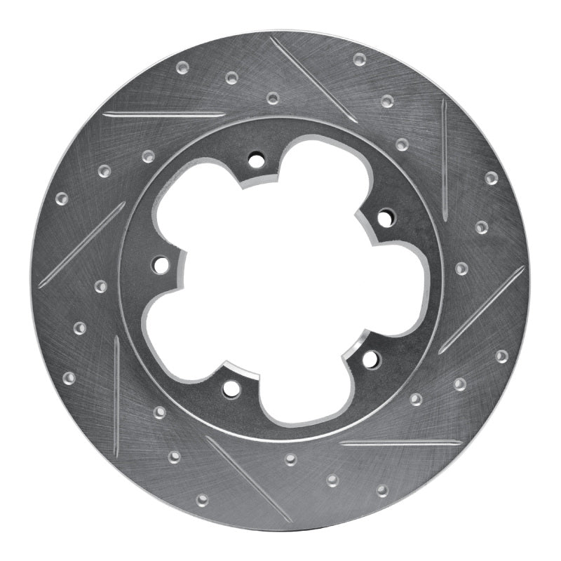 R1 Concepts R1 15-25 Ford Transit-250 Rear Left Drilled & Slotted Silver Brake Rotor