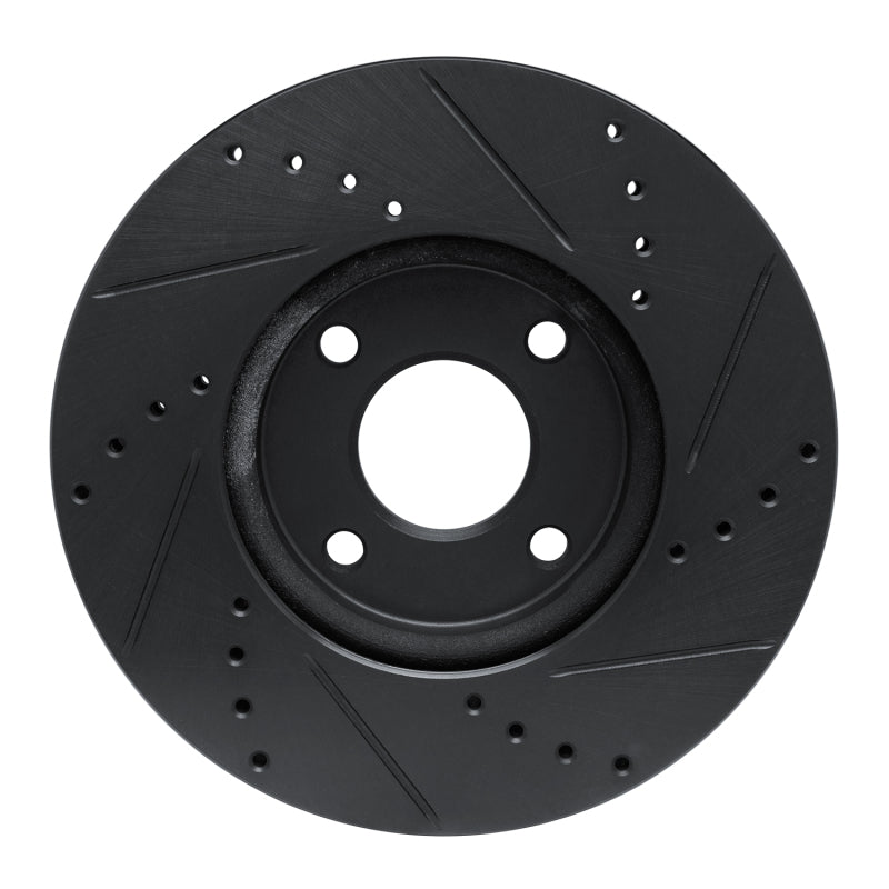 R1 Concepts R1 13-16 Ford Ecosport (Mexico) Front Left Drilled & Slotted Black Brake Rotor