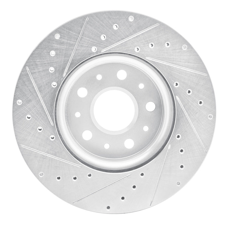 R1 Concepts R1 16-25 Cadillac CT5 Front Right Drilled & Slotted Silver Brake Rotor