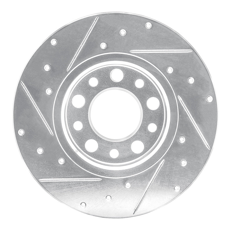 R1 Concepts R1 15-25 Alfa Romeo Tonale Rear Right Drilled & Slotted Silver Brake Rotor