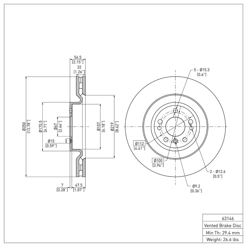 DFC 13-19 Mercedes-Benz GLS350 Front GeoSPEC Coated Rotor