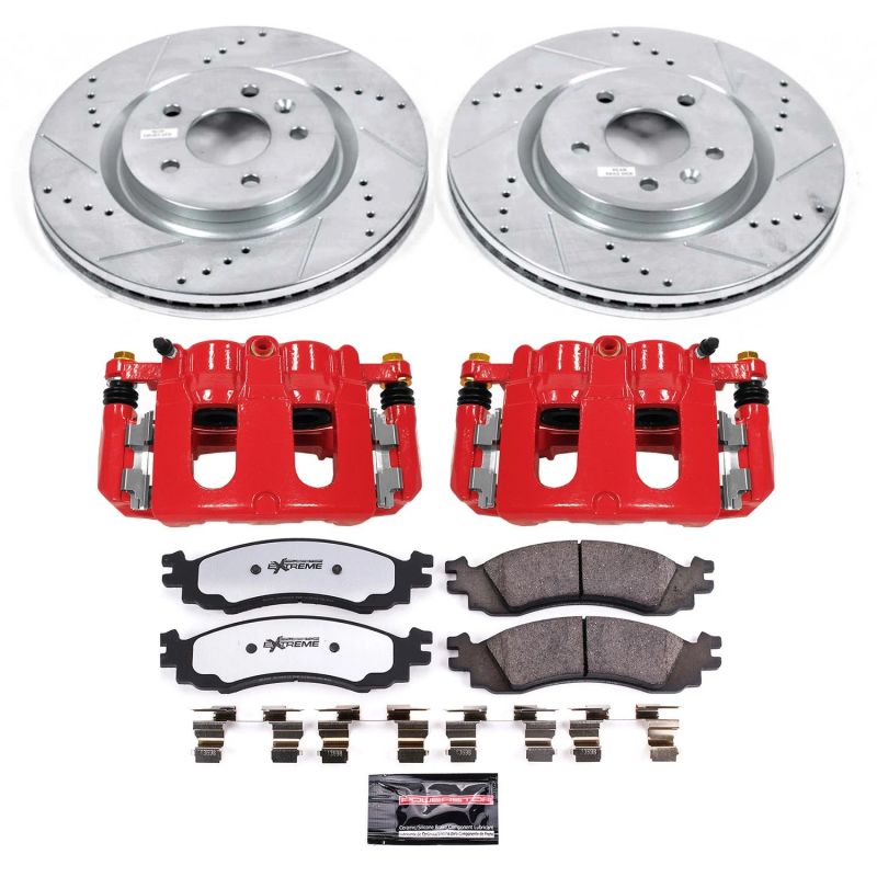 PowerStop Power Stop 11-12 Ford Taurus Front Z36 Truck & Tow Kit w/Cals