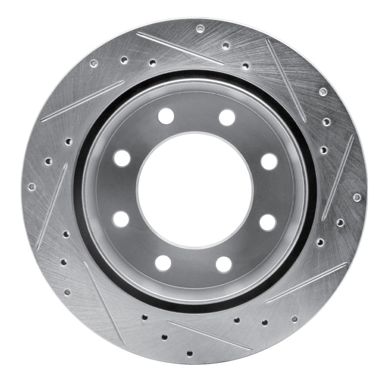 R1 Concepts R1 99-25 Chevrolet Suburban 2500 Rear Left Drilled & Slotted Silver Brake Rotor