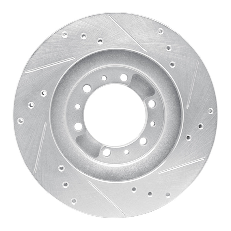 R1 Concepts R1 94-00 Mitsubishi Montero Front Left Drilled & Slotted Silver Brake Rotor