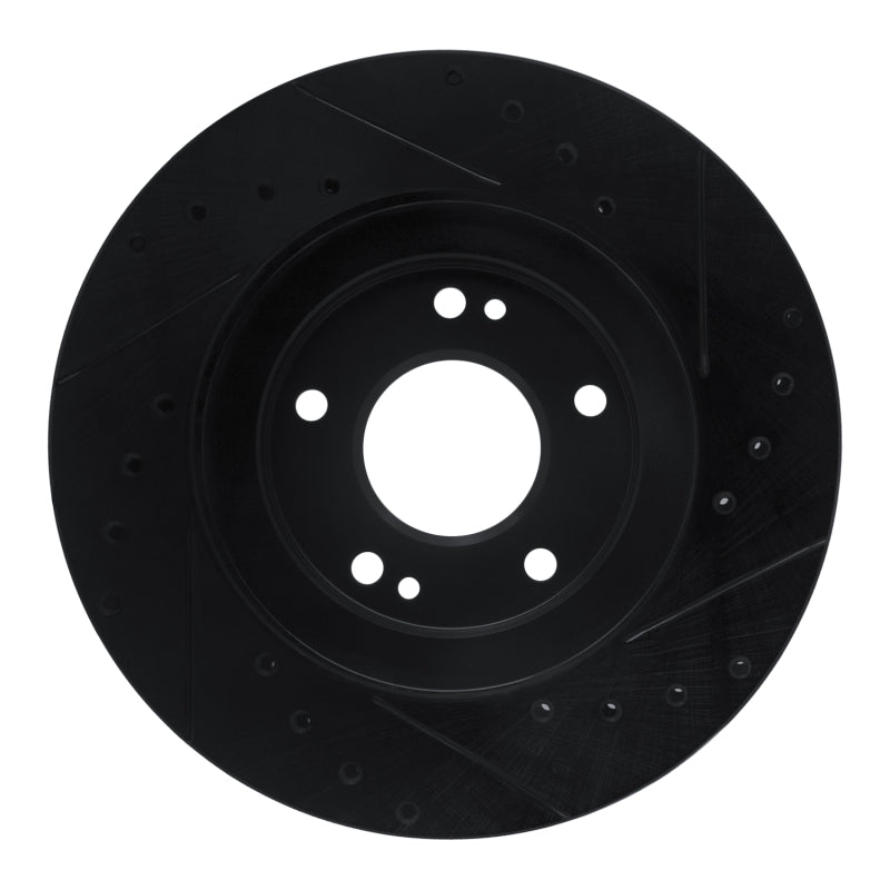 R1 Concepts R1 91-93 Dodge STEALTH Front Left Drilled & Slotted Black Brake Rotor