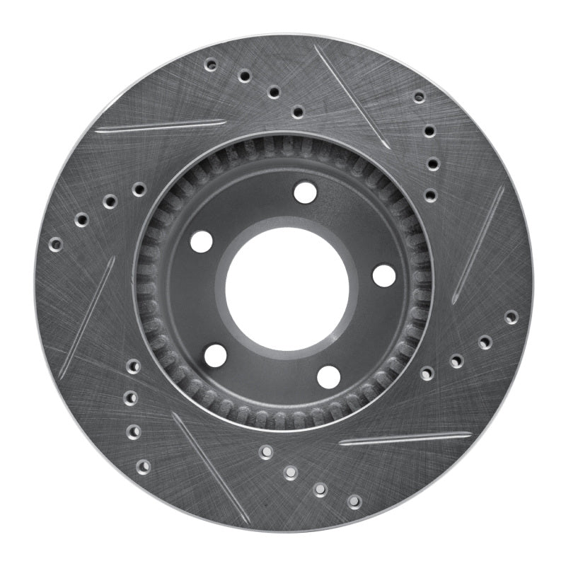 R1 Concepts R1 96-98 Mazda MPV Front Left Drilled & Slotted Silver Brake Rotor