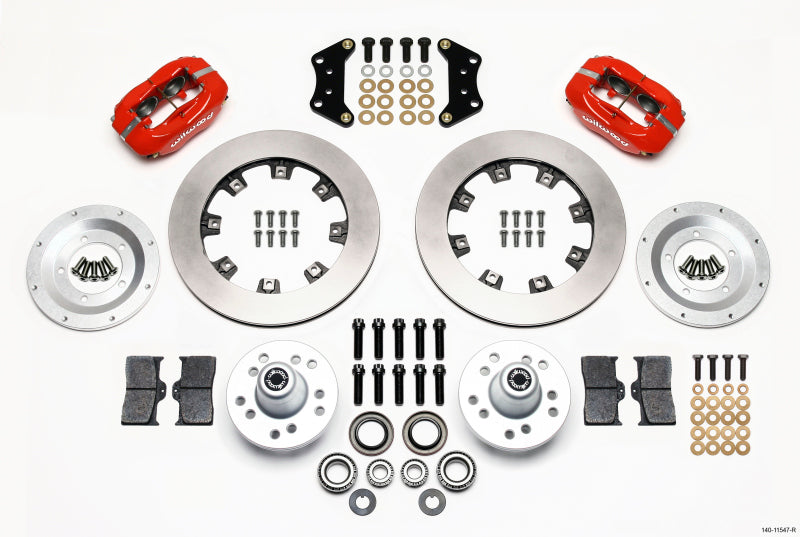 Wilwood Forged Dynalite Front Kit 12.19in Red Magnum Force Drop Spindle