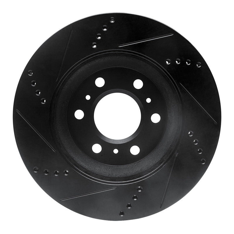 R1 Concepts R1 06-09 Buick Terraza Front Right Drilled & Slotted Black Brake Rotor