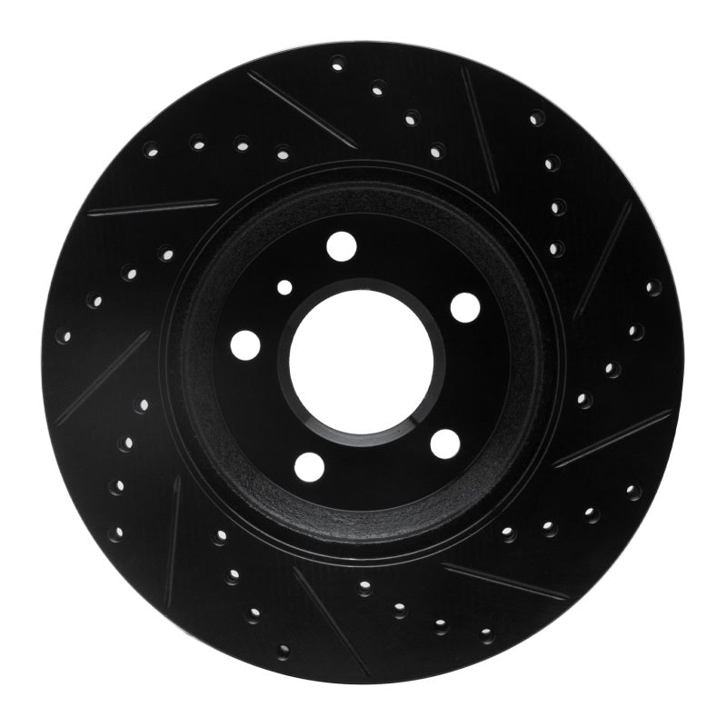 R1 Concepts R1 06-16 Buick Lucerne Front Left Drilled & Slotted Black Brake Rotor