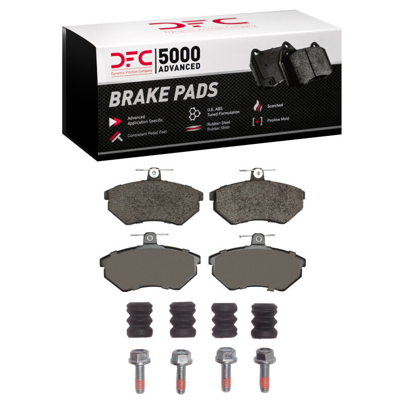 DFC 80-96 Audi 90 Front 5000 Advanced Low Metallic Brake Pads and Hardware Kit