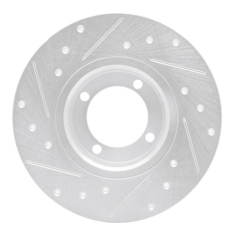 R1 Concepts R1 67-74 Opel Manta Front Right Drilled & Slotted Silver Brake Rotor