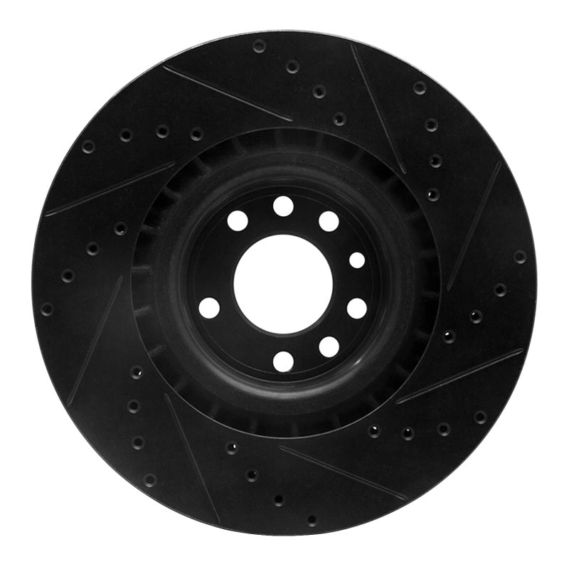 R1 Concepts R1 08-11 Saab 9-3 Front Left Drilled & Slotted Black Brake Rotor