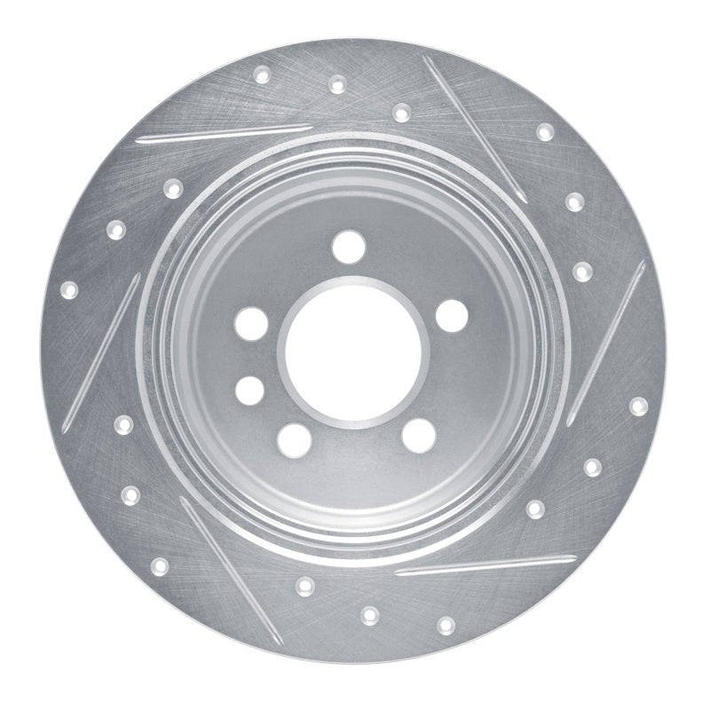 R1 Concepts R1 00-06 Rover 75 (Mexico) Rear Left Drilled & Slotted Silver Brake Rotor