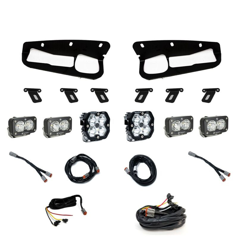 Baja Designs 21-25 Ford Bronco Squadron 2.0 Pro (Spot) / S2 Sport D/C W/C FPK Steel Bmpr w/UP -Clear