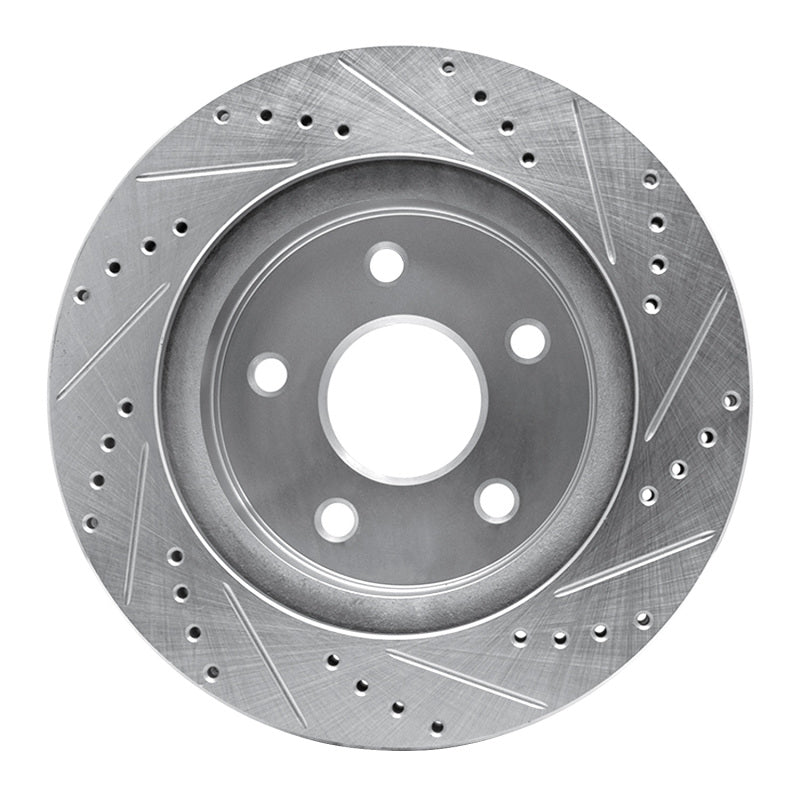 R1 Concepts R1 02-24 Dodge Ram 1500 Front Left Drilled & Slotted Silver Brake Rotor