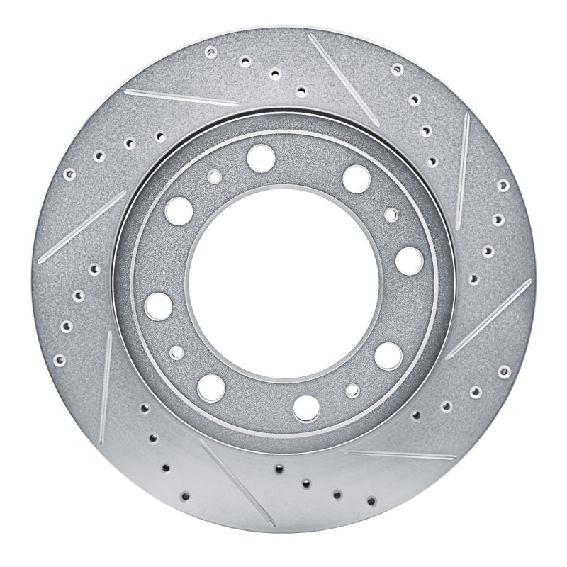 R1 Concepts R1 19-25 Ram 3500 Rear Right Drilled & Slotted Silver Brake Rotor